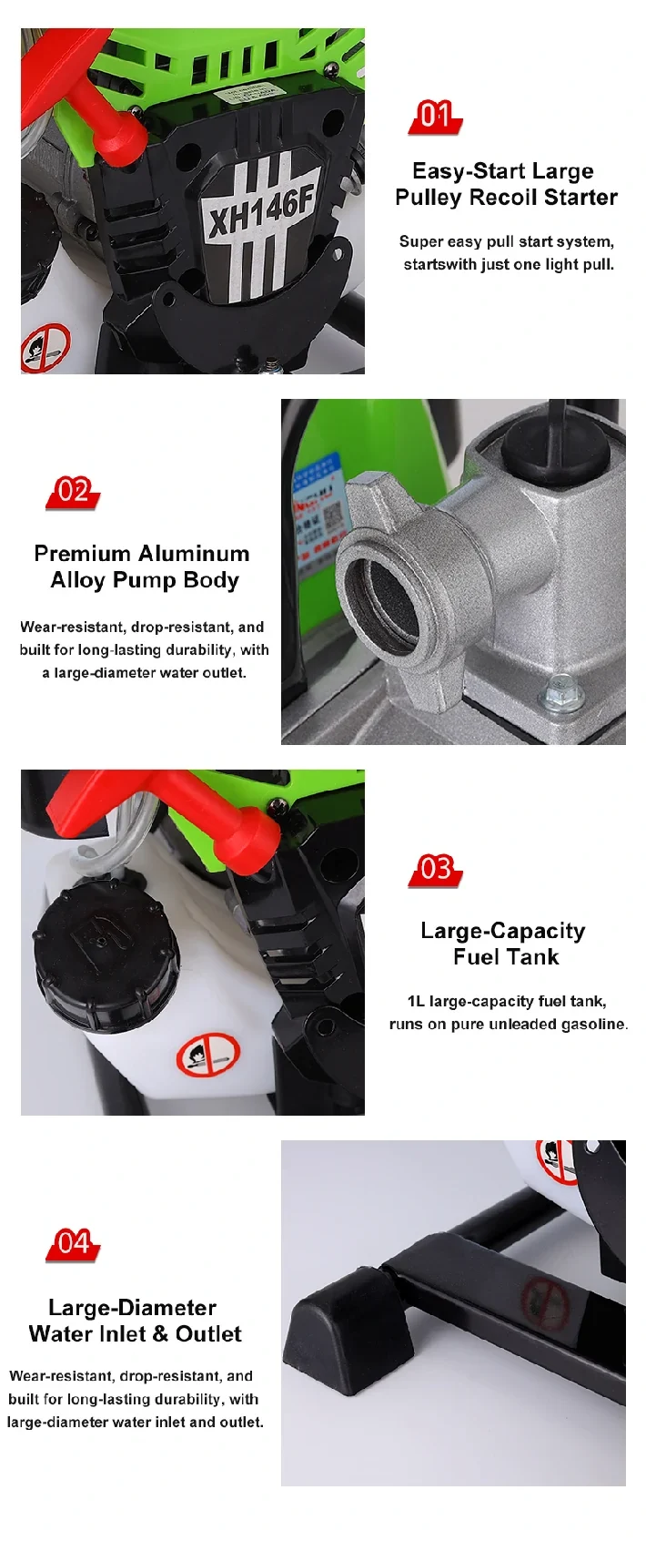 1.5 Inch Gasoline Water Water Pump for Irrigation
