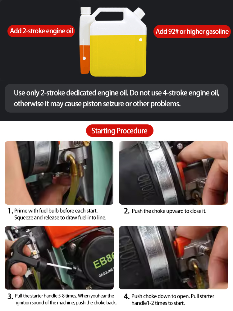 2-Stroke Gasoline Blower Backpack Leaf Blower