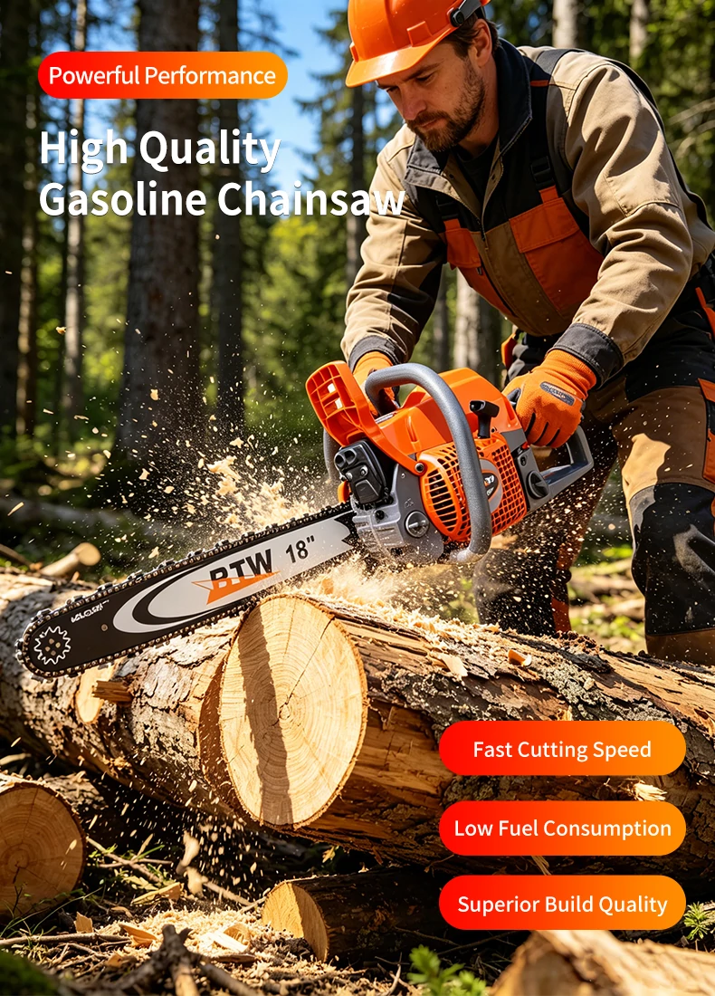 2 stroke gasoline chainsaw