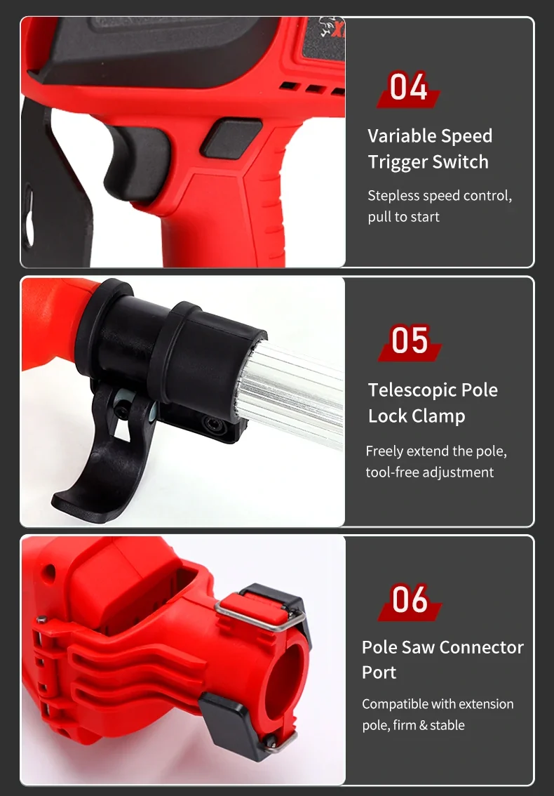 40V Detachable 2-in-1 Lithium Telescopic Pole Saw